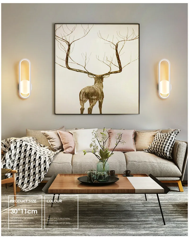 Креативная светодиодсветодиодный настенная лампа в скандинавском стиле