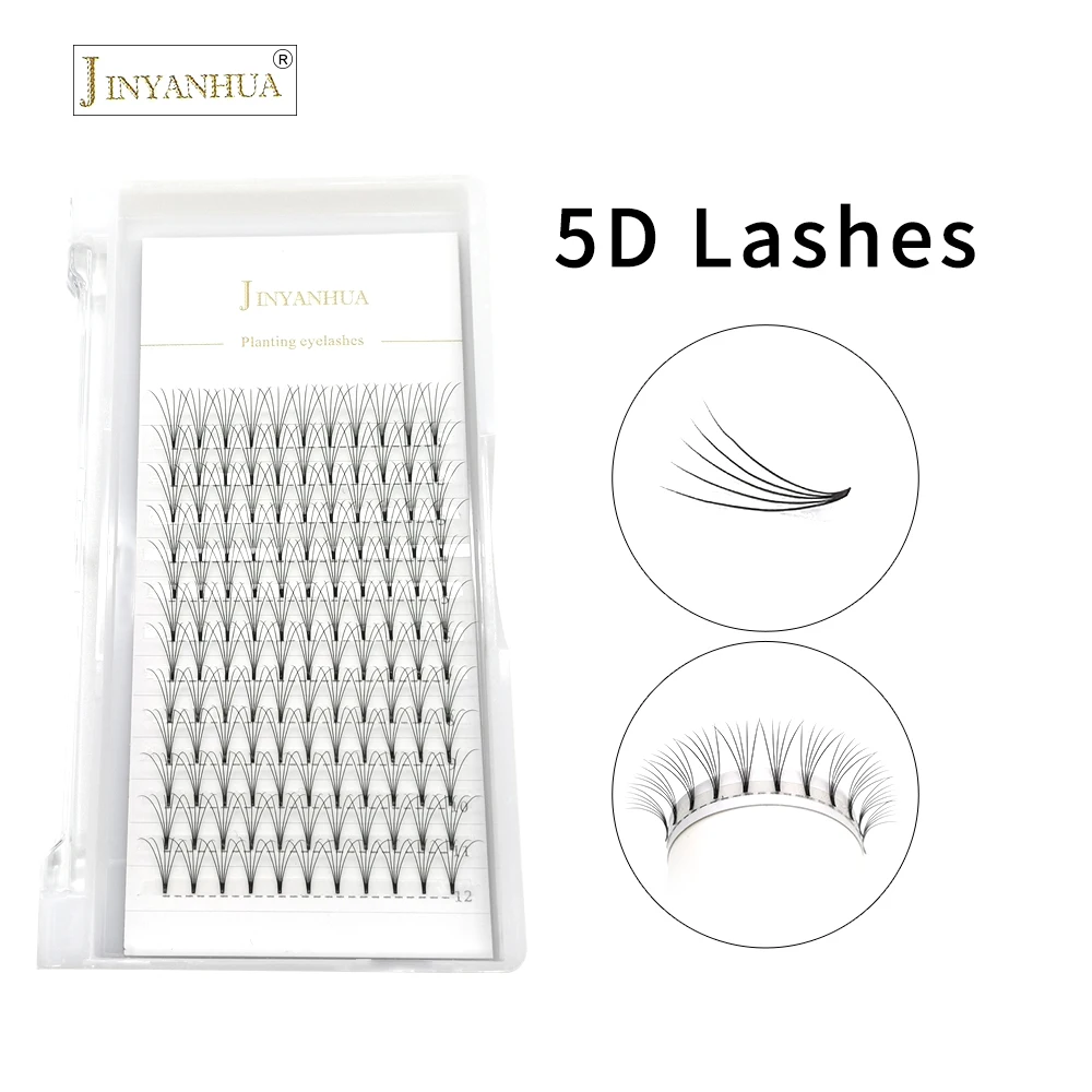 JINYANHUA Lash Extension 5D6D7D 0.07 Premade Fans Eyelash Extensions C/D Volume Lashes 8-15mm Short Stem Fans Eyelashes Supplies images - 6