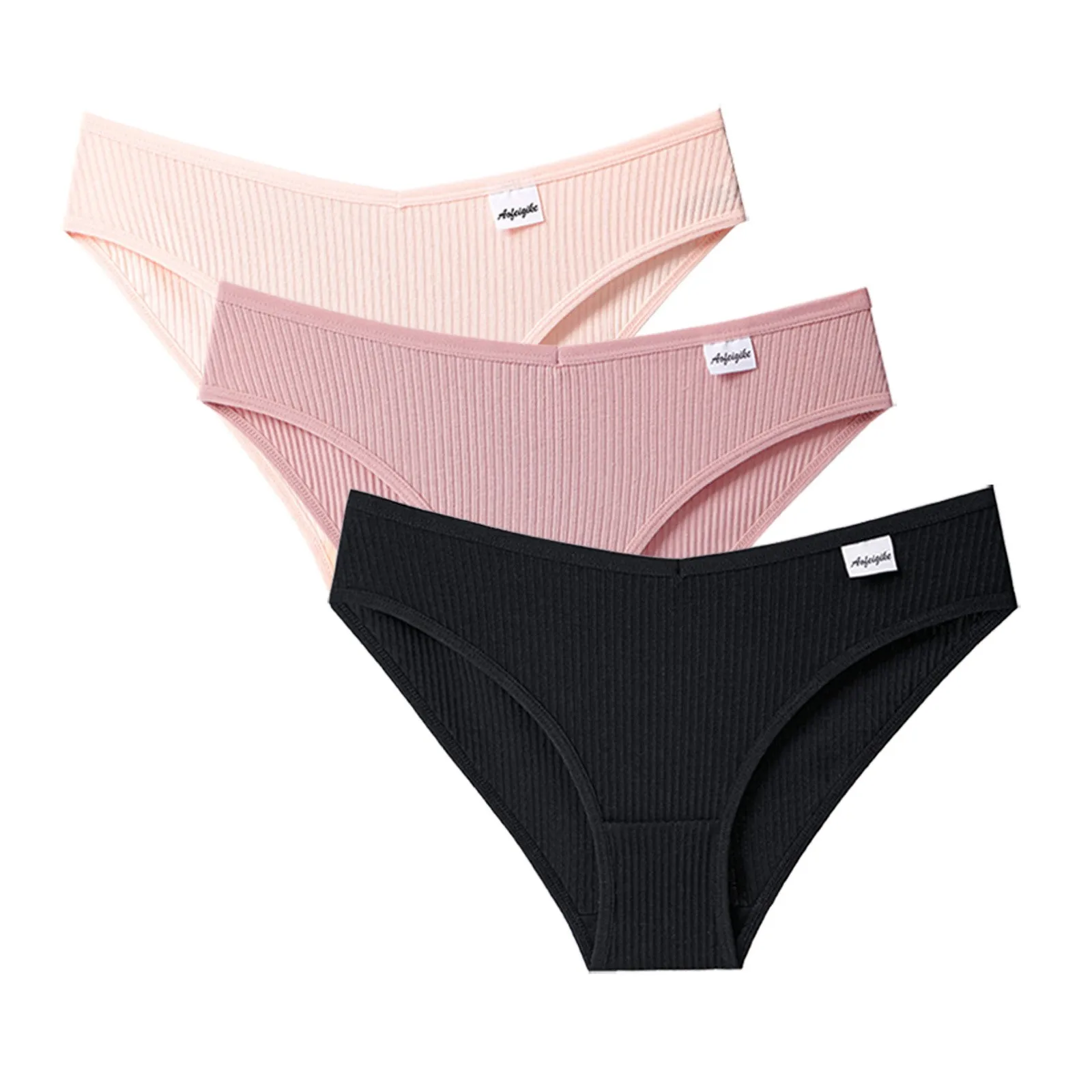 

3 Pcs Women's Female Comfort Intimates Panties Sexy Underwear Thongs Panties Briefs Fashion Low-rise Briefs Drop Shipping R5