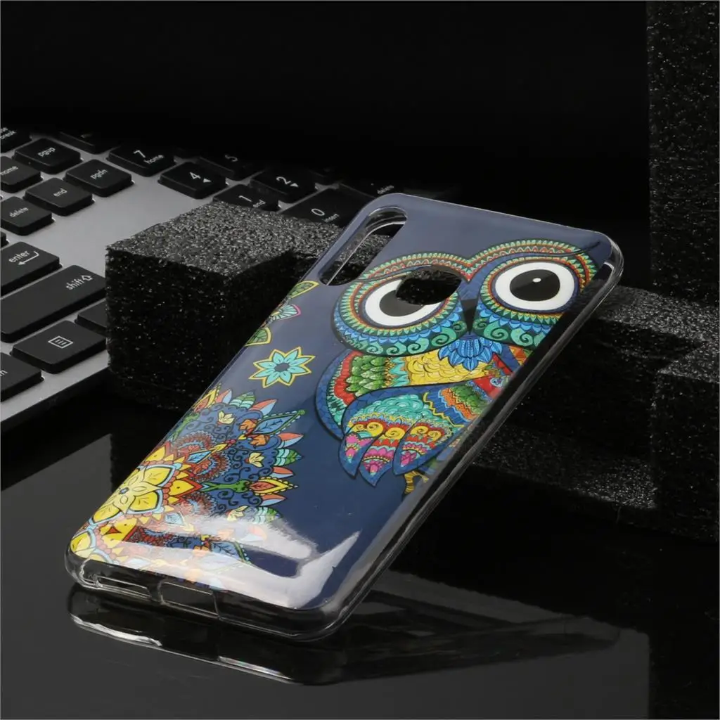 Полуобернутые чехлы с перьями для Samsung A80 защитный мягкий чехол из ТПУ Galaxy funda A70E A90