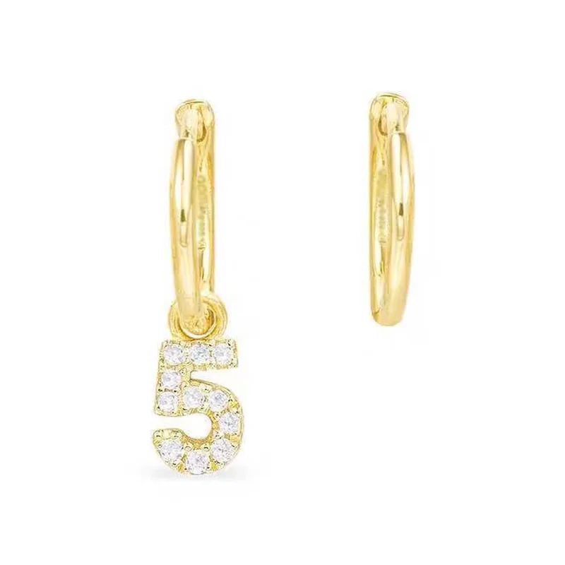 

Серьги женские из серебра 925 пробы, с цифрами 0-9