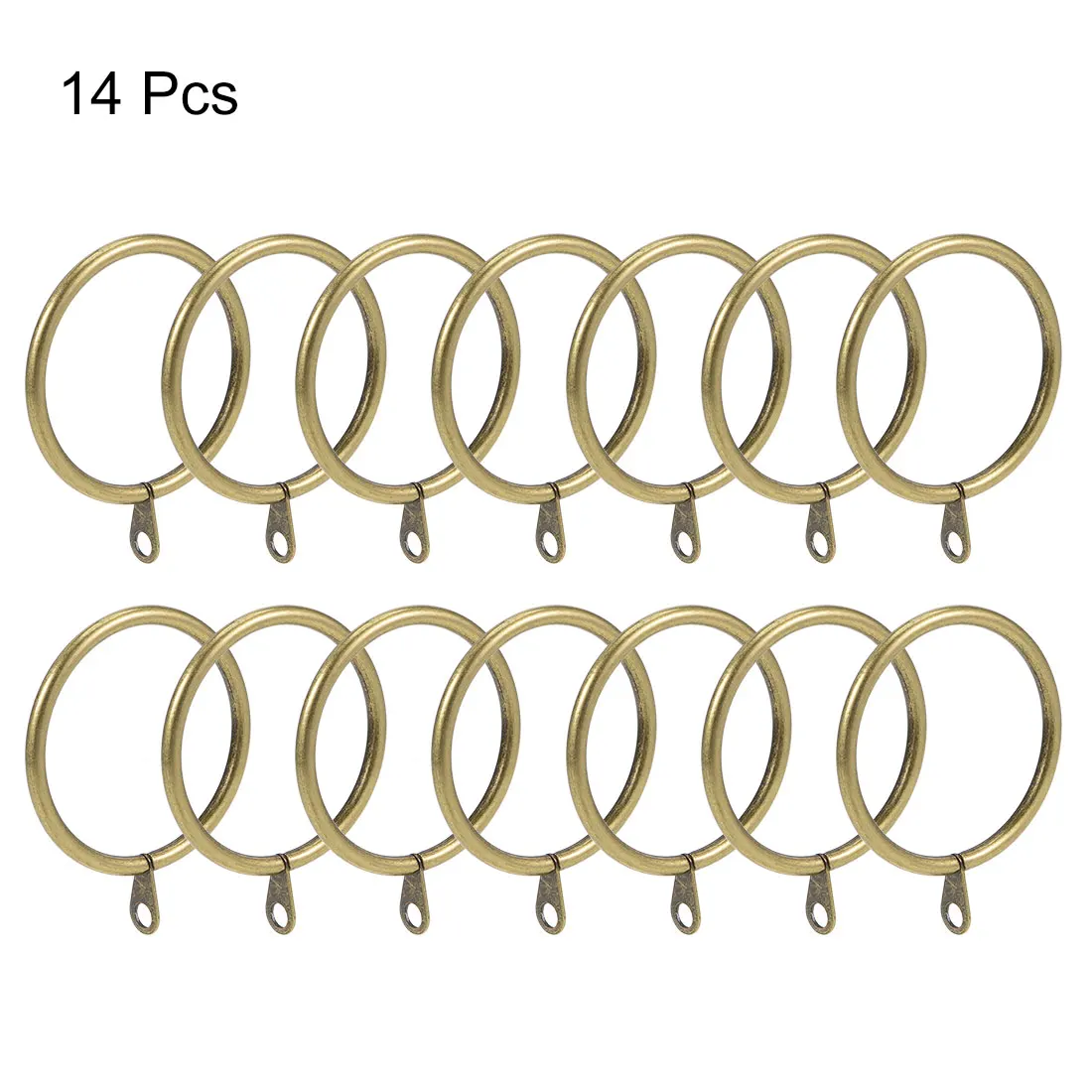 

uxcell 14Pcs Curtain Rings Metal 45mm Inner Dia Drapery Ring for Curtain Rods Bronze for Holding Curtains and Window Curtain