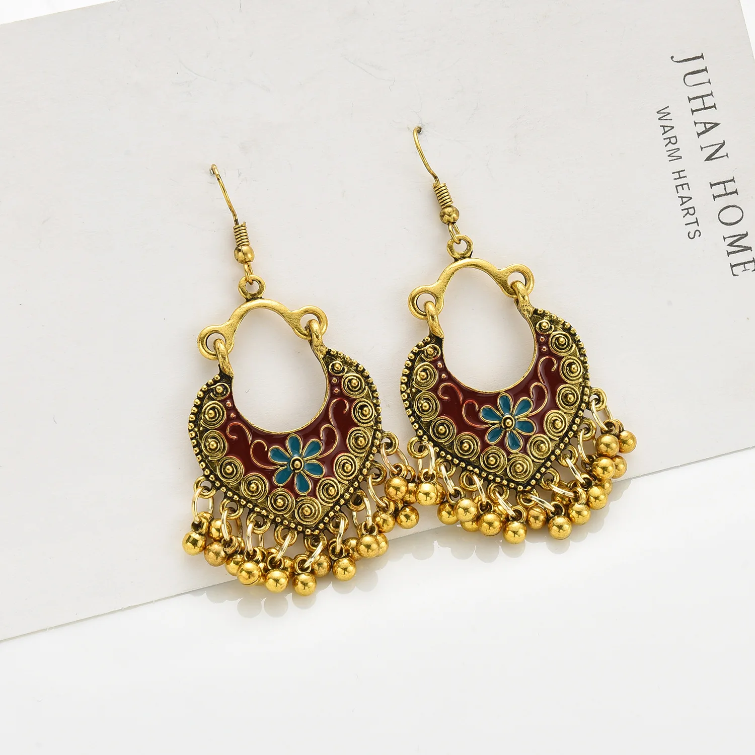

Fashion retro earrings carved classic hot earrings India folk style earrings for women ethnic indian earrings