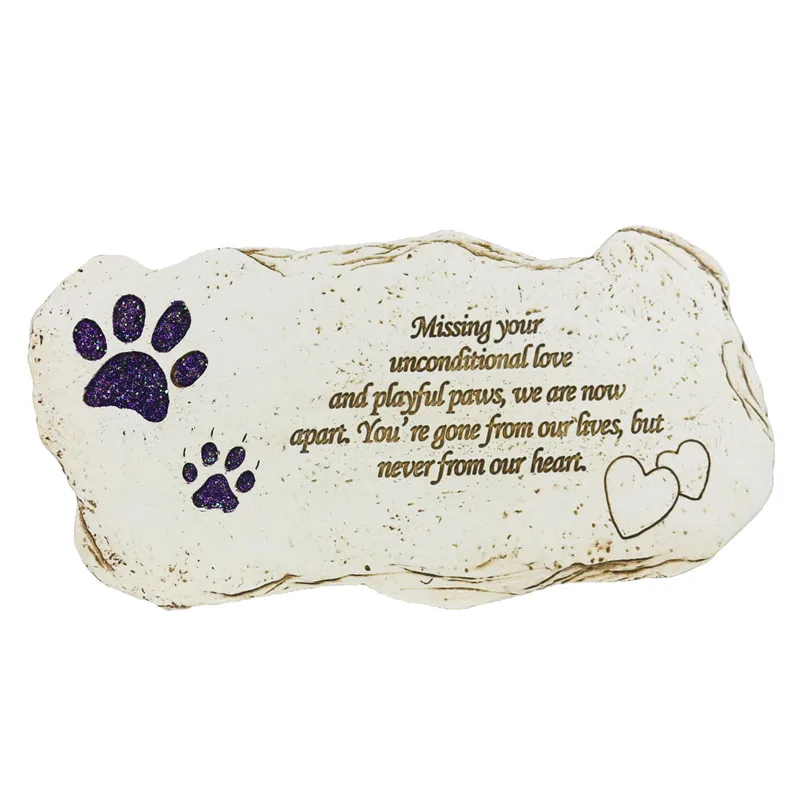 Perda de Presentes do Animal de Estimação Memorial Pedra Mão-impresso Personalizado Pata Brilhante Jardim Interior ou Exterior Jsys Pet Cão