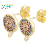 juya diy earwire shvenzy fastener gold silver plated earring hooks accessories for wedding bridal charms stud earrings making