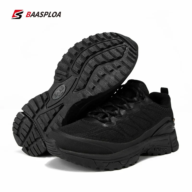 Baasploa 2021 Women's Hiking Shoes Waterproof Anti-Slip Outdoor Climbing Trekking Sneakers Camping Walking Black | Спорт и