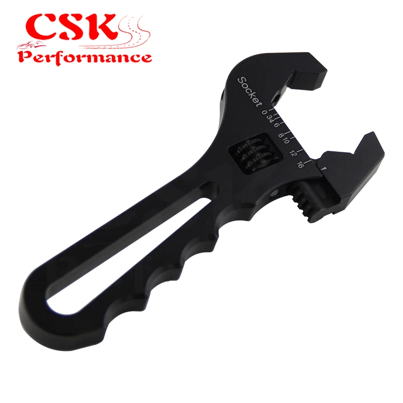 

AN AN3 3AN-16AN V bayonet Wrench Spanner Fitting Tools Adjustable Aluminum BLACK / RED