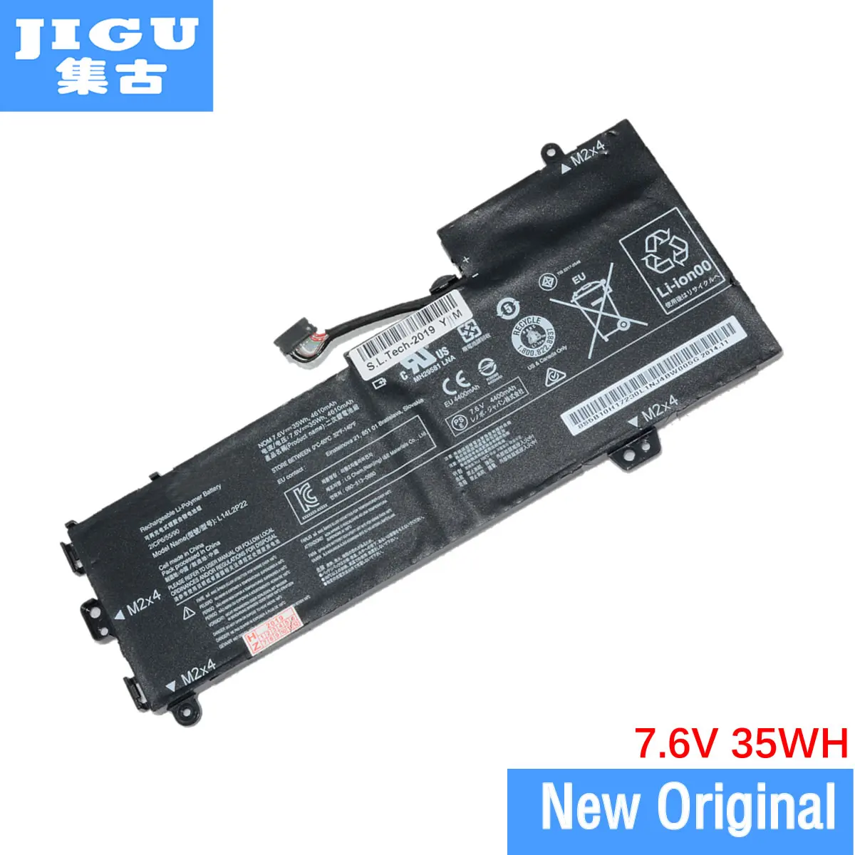 JIGU 7 6 V 35WH Оригинальный аккумулятор для ноутбука L14L2P22 L14M2P24 L14S2P22 LENOVO E31 80 IdeaPad 510S 13 U31