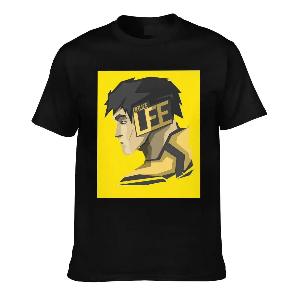 

Bruce Lee Cartoon T Shirt Movie Kung Fu 100 Percent Cotton Mens T-Shirt Plus size Graphic Tee Shirt Summer