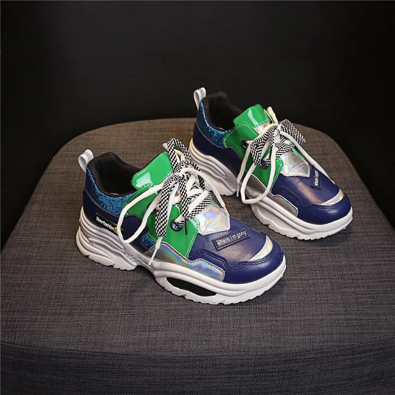 Green A Sooneeya/женские кроссовки; обувь на плоской подошве; Zapatillas Deportivas Mujer; женская обувь на толстой мягкой подошве; обувь для бега, увеличивающая рост; Цвет Черный; zapatos mujer - Цвет: Green A