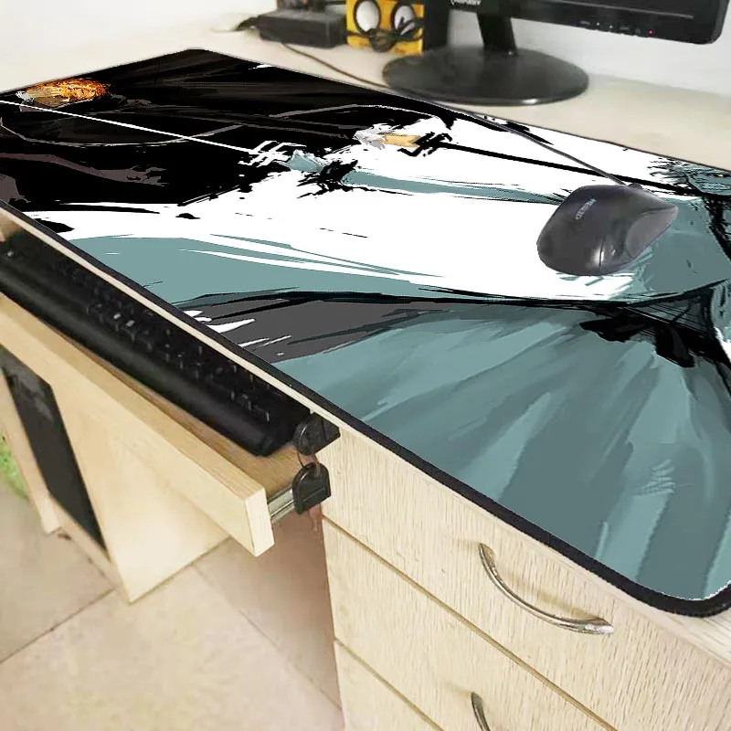 Mairuige 90X40CM черный белый цвет отбеливатель Мышь колодки компьютер Аниме Коврик для