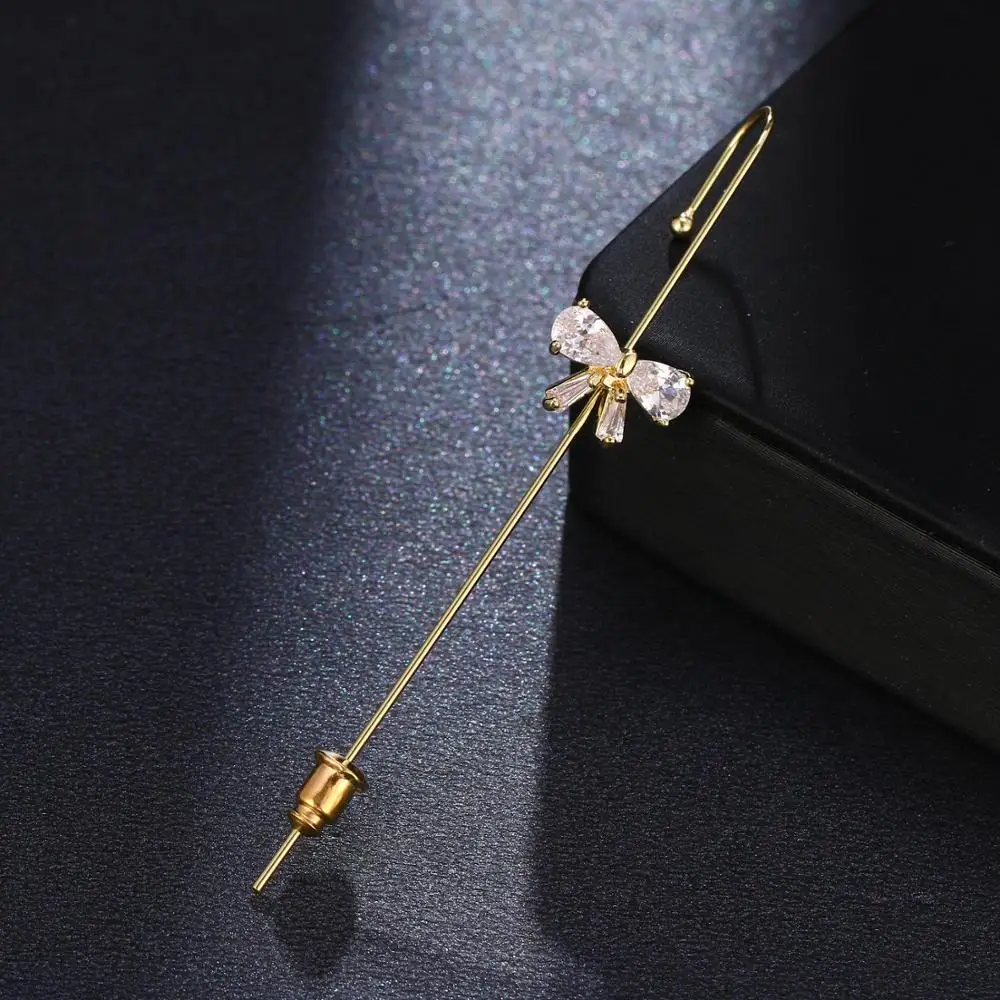 

Vintage Ear Wrap Crawler Hook Earring Crystal Earrings For Woman Bohemian Ear Cuff Piercing Earrings Statement Jewelry