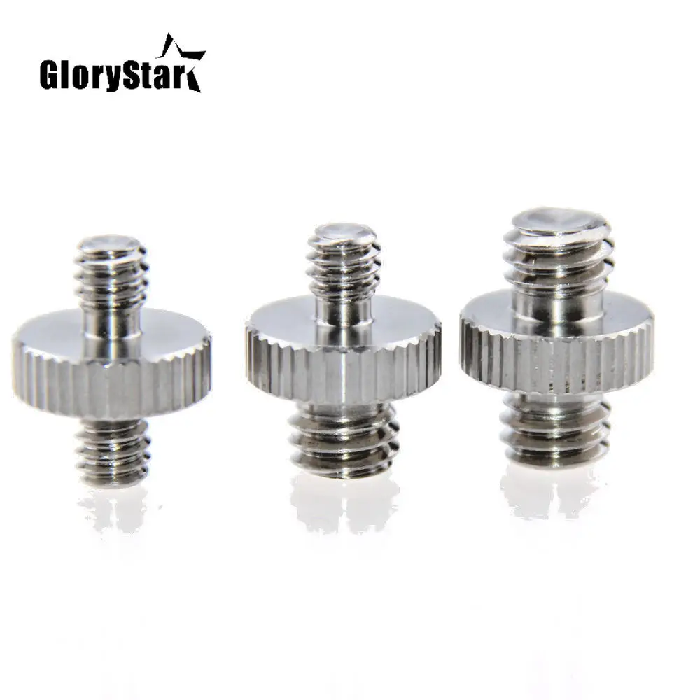 

1/4" Male to 1/4" 3/8" Male Threaded Adapter 1/4 3/8 Inch Double Male Screw Adapter Supports Tripod Mayitr Camera Accessories