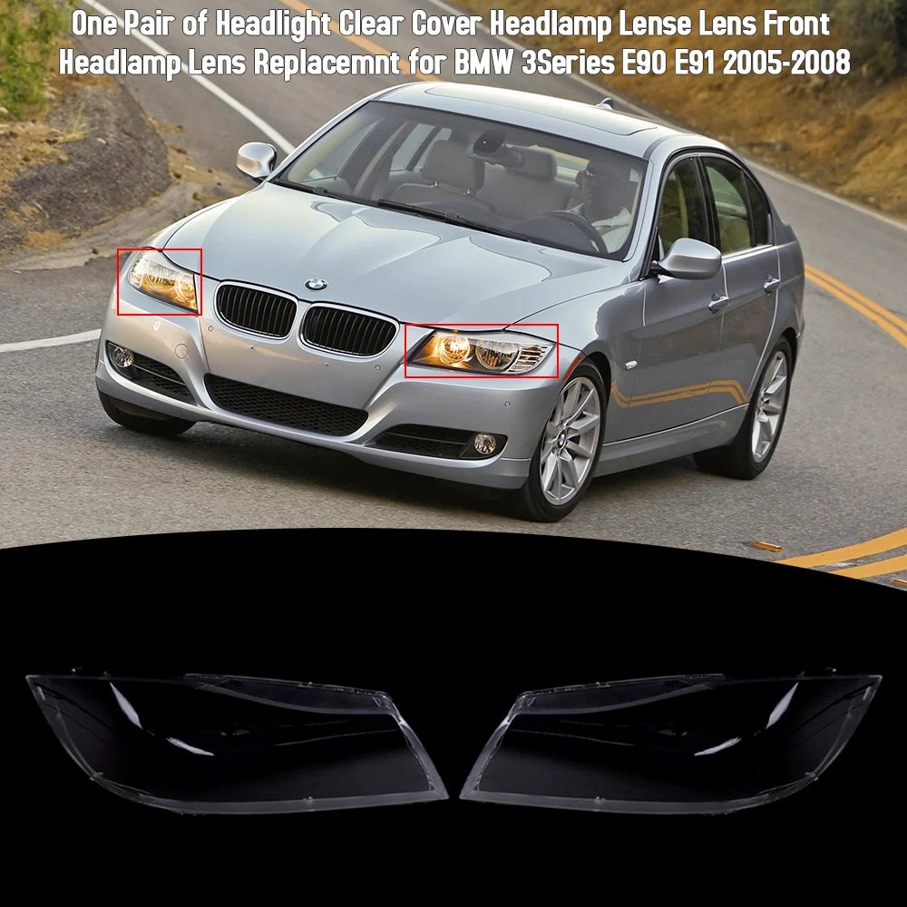 Одна пара автомобильных фар прозрачная крышка фотообъектив передняя фара