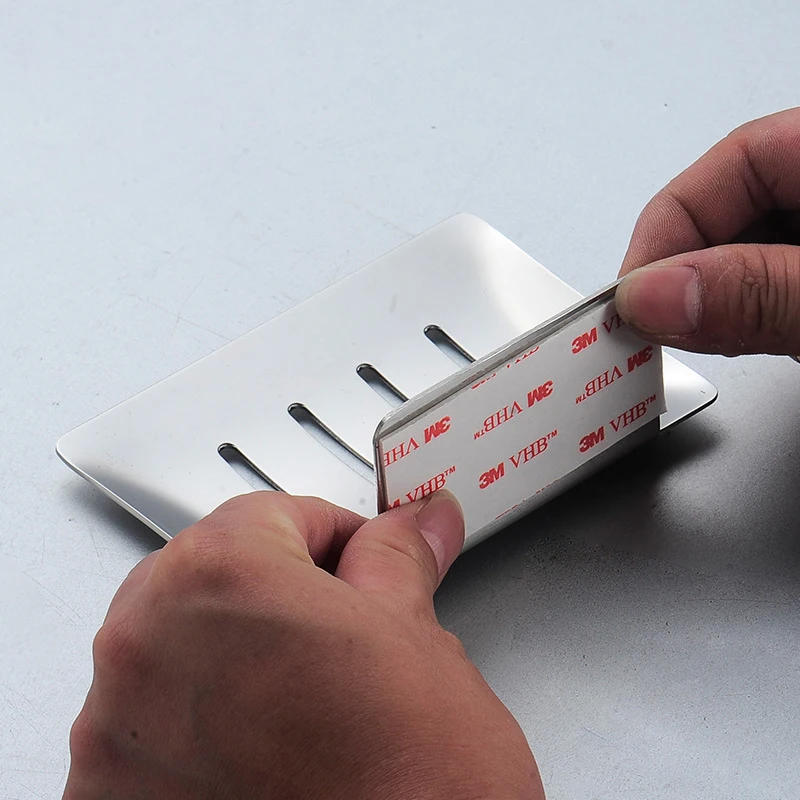 

New Stainless Steel Bathroom Shower Soap Box Dish Storage Plate Tray Holder Case Soap Holder Housekeeping Container Organizers