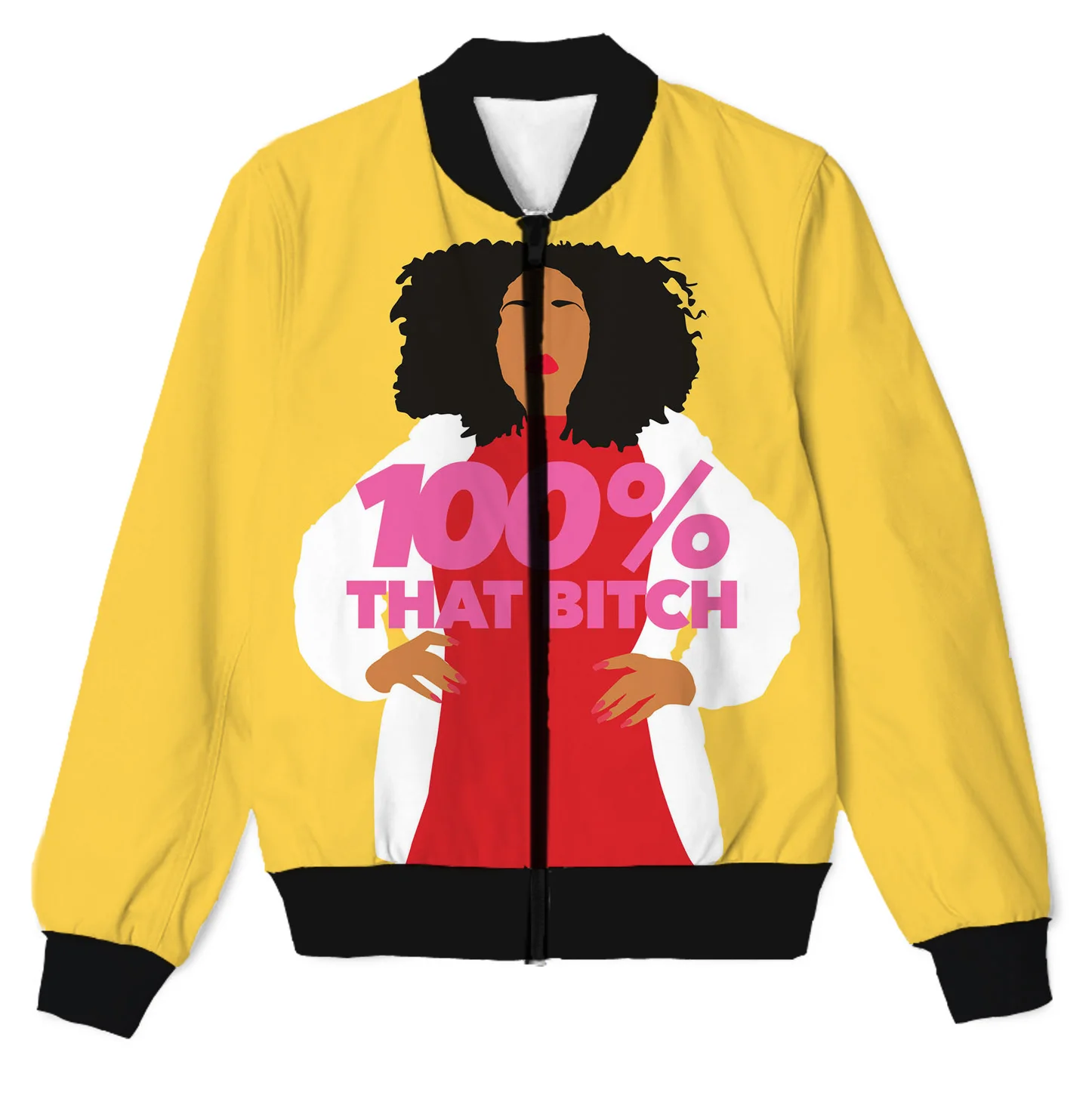 

REAL American SIZE Lizzo ft. Confidence 3D Sublimation print Zipper Up Jacket plus size 4XL 5XL 6XL