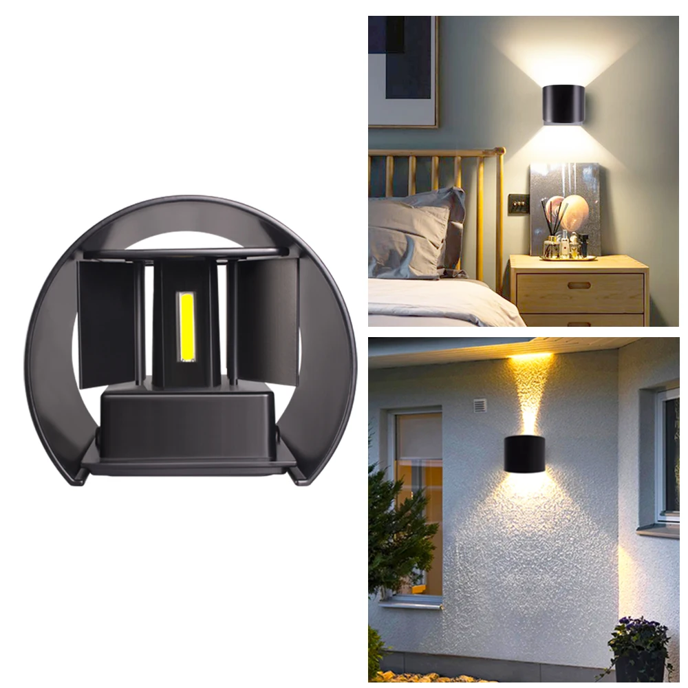 

Водонепроницаемый светодиодный настенный светильник для помещений и улицы, 6 Вт, 12 Вт, IP65, современный алюминиевый регулируемый луч, полукру...