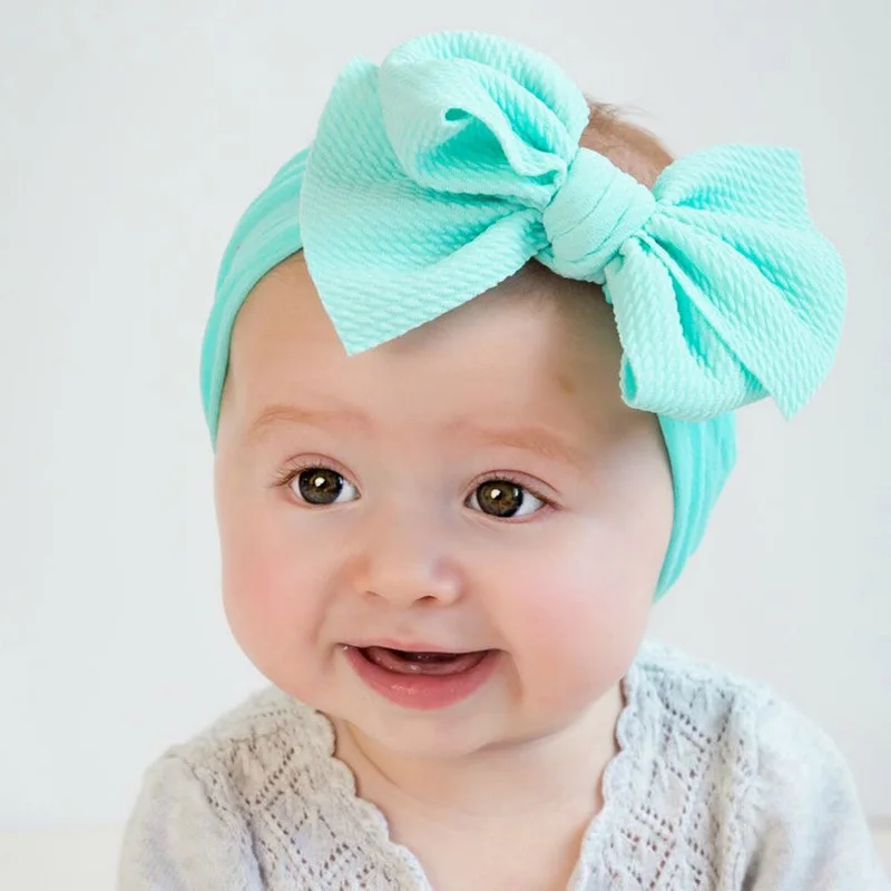 

Europe and America Nylon Festival Casual Solid Girl Bow Hairband