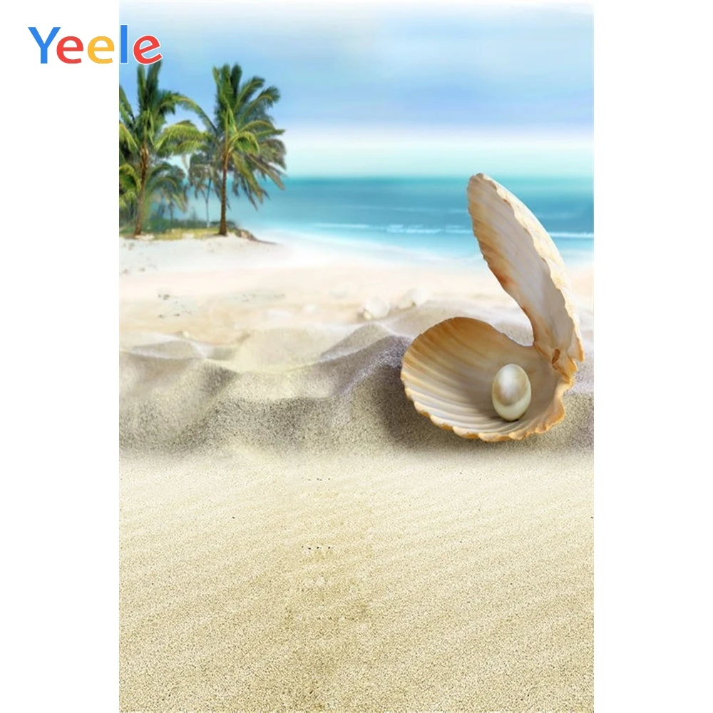 

Виниловый фон для детской фотосъемки с изображением летнего моря, океана, морского пляжа, перламутровых пейзажей, для студийной фотосъемки