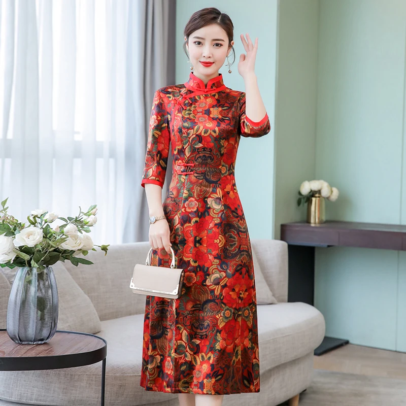 Вьетнамская одежда aodai вьетнамское традиционное платье для женщин ao dai длинное платье восточное платье современный цветочный принт