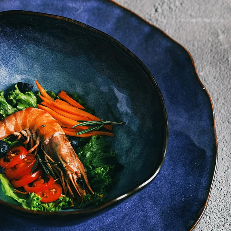 Скандинавская искусственная керамика блюдо для салата лапши миска супа тарелки