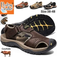 men sandals genuine leather sandals summer casual shoes mens roman beach sandals sandalias de hombre de cuero
