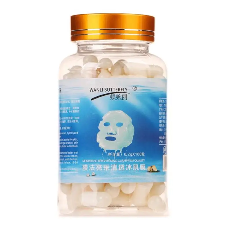 1 шт. летняя охлаждающая Капсульная маска порошок коллаген белок Биоактивные