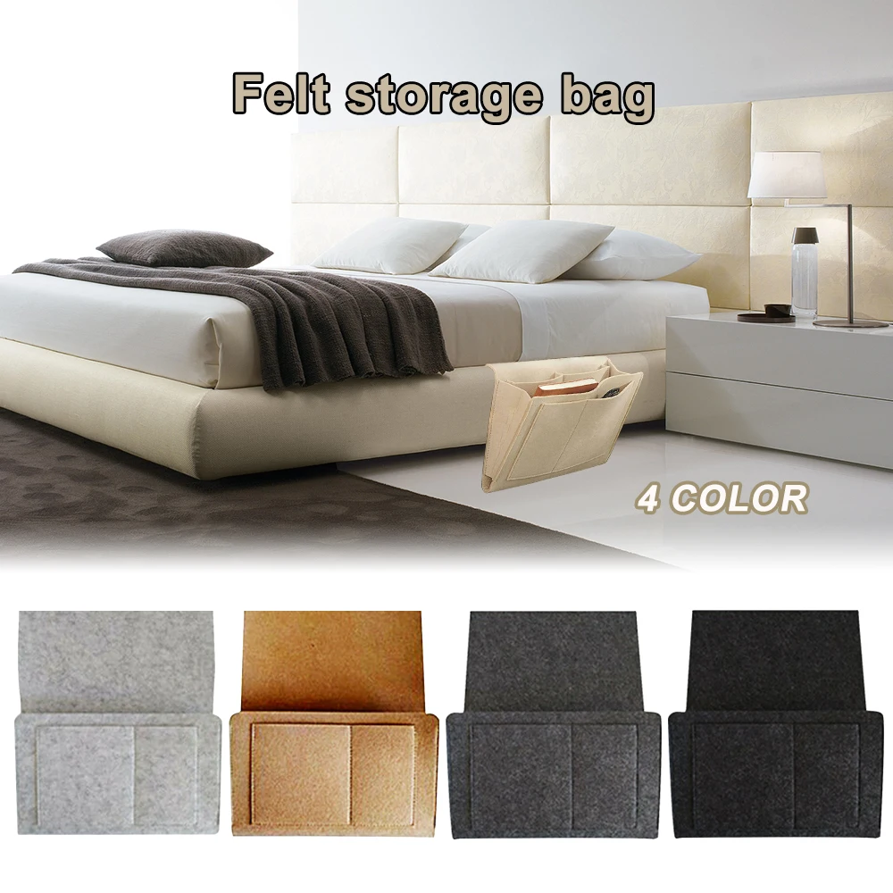 

Войлочный прикроватный органайзер для хранения, сумка для кровати, стола, дивана, телевизора, пульта дистанционного управления, подвесной о...