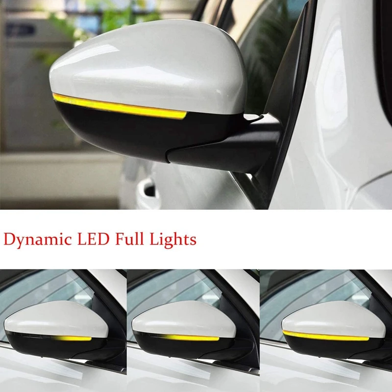 

2X Car Smoke LED Dynamic Side Mirror Blinker Light Turn Signal Lamp Amber Light for Peugeot 308 2013-2019