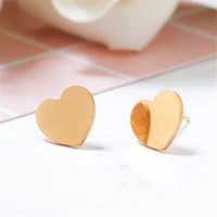 wangaiyao fashion fashion jewelry earrings simple heart shaped peach heart shaped ear jewelry female stainless steel personality