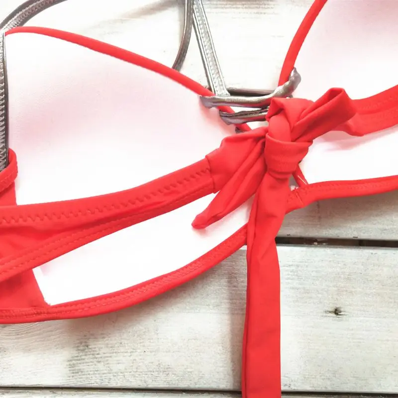 Новинка 2019 сексуальный Двухсекционный купальник пуш-ап женский с высокой