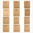 Золотая открытка модные ювелирные изделия 12 созвездий зодиака кулон ожерелье для женщин