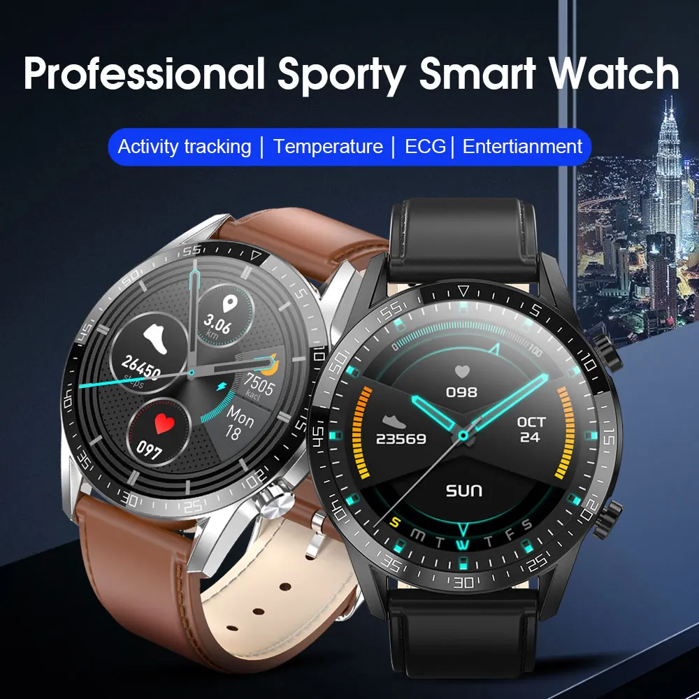 

T03 Smart Watch Men 24 hours continuous temperature monitor IP68 ECG PPG BP Heart Rate Fitness Tracker sports Smartwatch vs L13