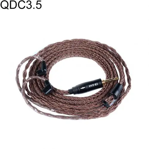 QDC 3 5 Прочный 16 Core посеребренный кабель 2,5/3,5/4,4 мм сбалансированный кабель для обновления наушников с MMCX/2Pin для плотным верхним ворсом KZ ZSN ZS10 PRO AS12 ОСО - Цвет: QDC 3 5