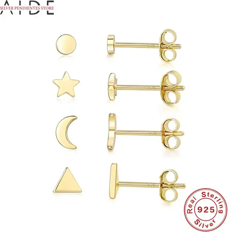 

Комплект женских серег-гвоздиков из серебра 925 пробы, 4 шт.