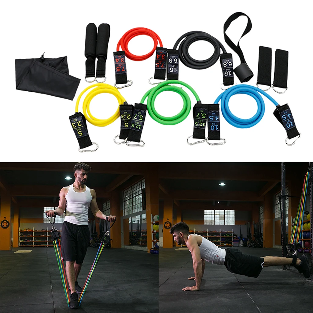 11 шт. набор эластичных лент из латекса для дома тренажерного зала занятий