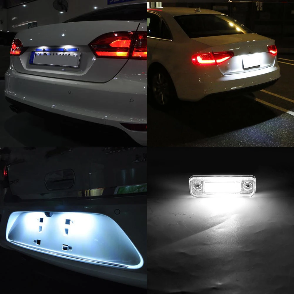 

12V 2.8W 1 pair For Mercedes-Benz W203 W211 C219 R171 CLS SLK Car Licence Plate Light Signal Lamp Replacement Plug And Play
