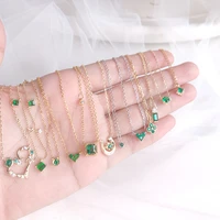 silvology 925 sterling silver 12 style emerald necklace japanese style elegant light luxury necklace for women birthday jewelry