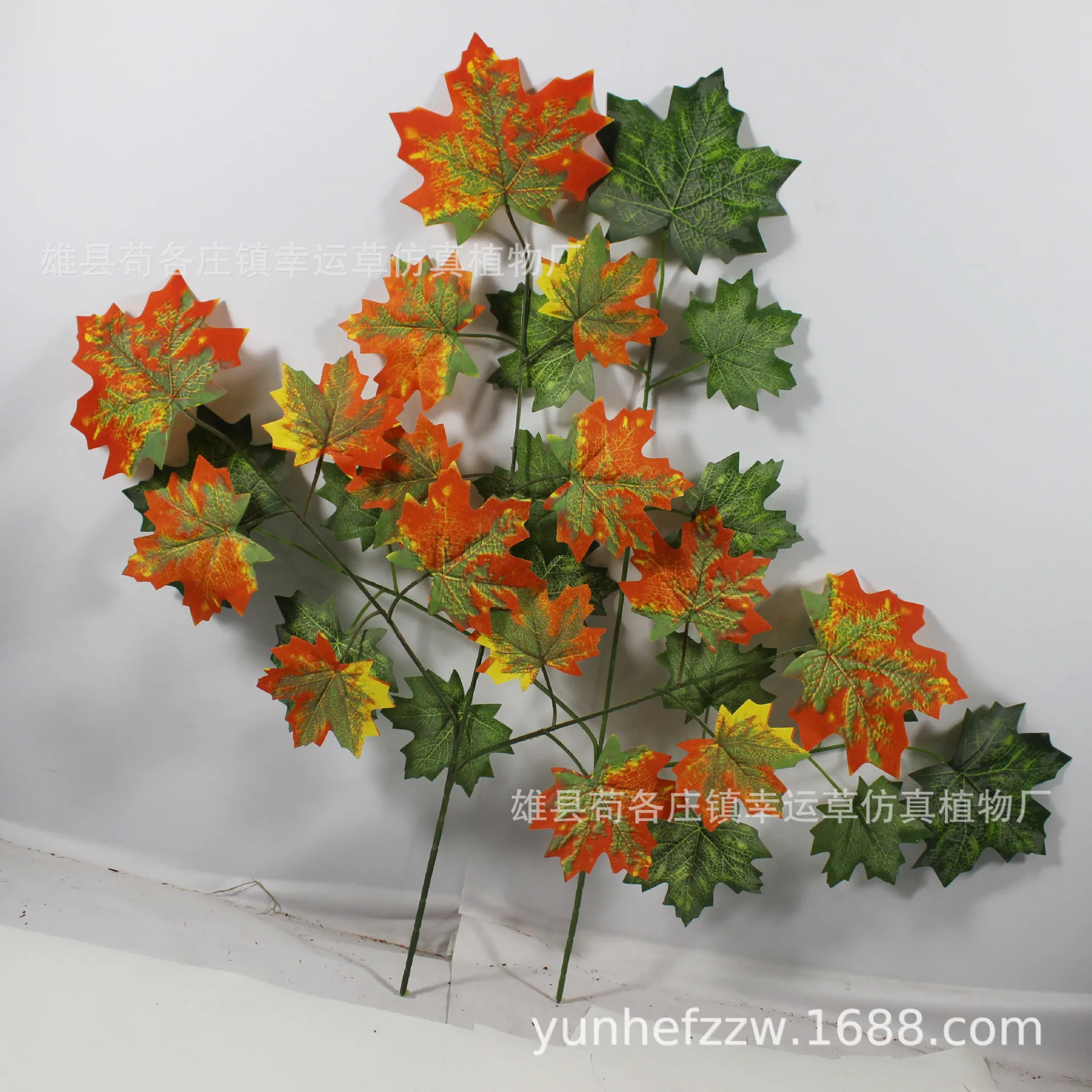 Высококачественная имитация кленовых листьев пластиковая ткань для веток в