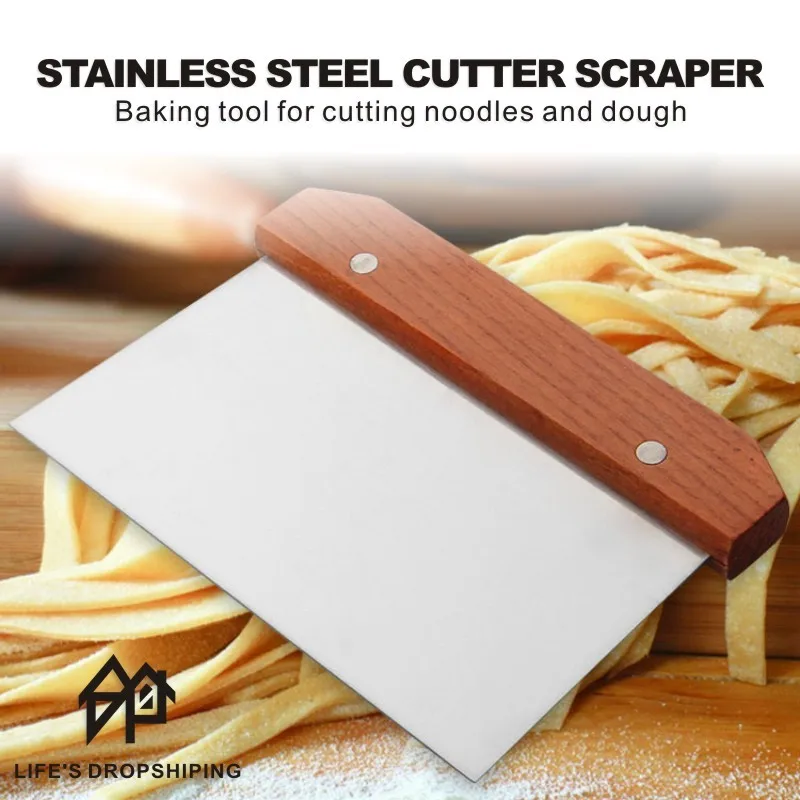 Высококачественный скребок для теста из нержавеющей стали пиццы помадки резак