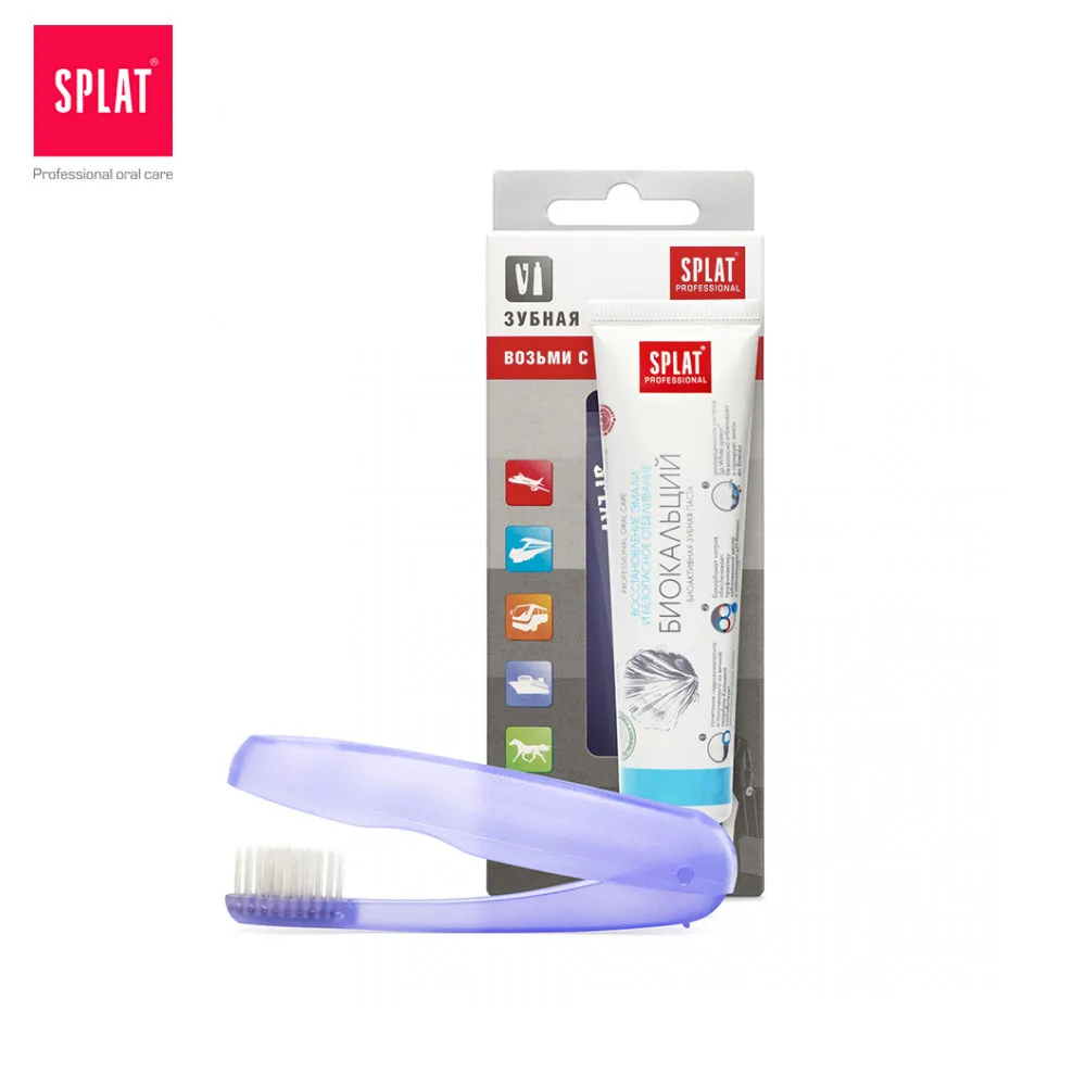 Дорожный набор Зубная паста SPLAT БИОКАЛЬЦИЙ для восстановления и безопасного