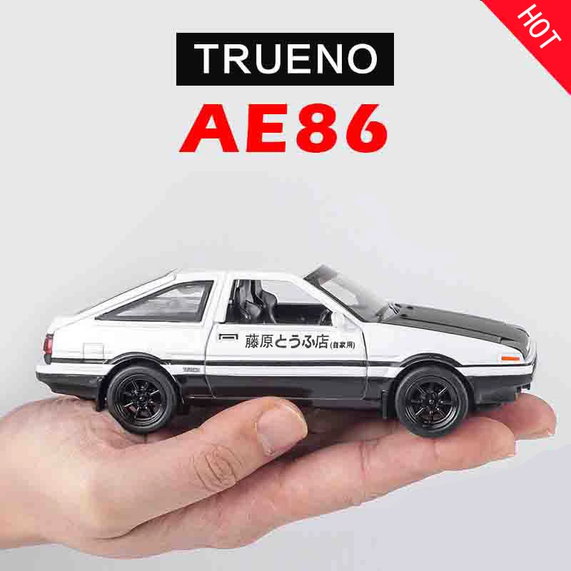 

1:28 игрушечный автомобиль INITIAL D AE86, автомобиль из металлического сплава, литой игрушечный автомобиль, модель миниатюрной модели автомобиля ...