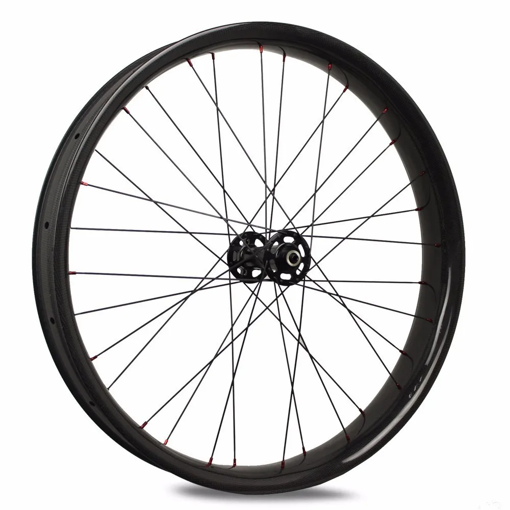 Günstig Carbon Fett Felge 80mm Breite 25mm Tiefe Für 24 Zoll Schnee Bike/Strand Bike Fatbike Räder Hookless Tubeless Reifen Felgen