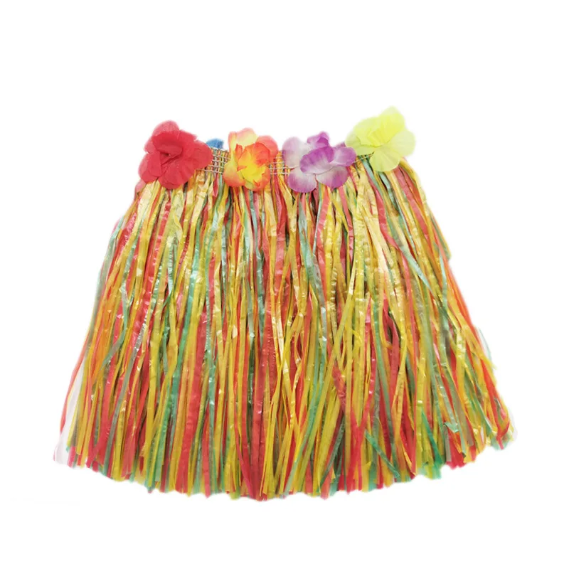 Женское платье из пластикового волокна дешевый костюм юбка Hula с цветами 30 см/40