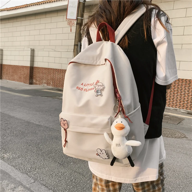 Classic female outdoor travel backpack nylon cow bookbag feminine for college comfortable black girl bag light school | Багаж и сумки