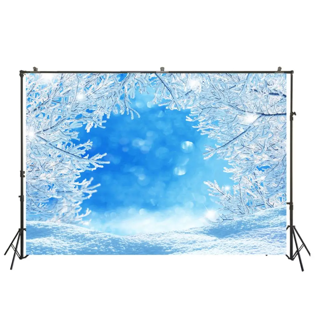 Зимние фоны для фотосъемки снег заморозка лес фон портретной фотосессия W 3538|Фон