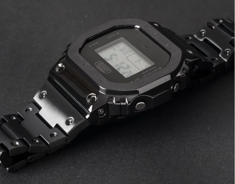 DW5600 GW-B5600 GB-5600 316L Нержавеющая сталь рамка для часов и ремешок наручных замены
