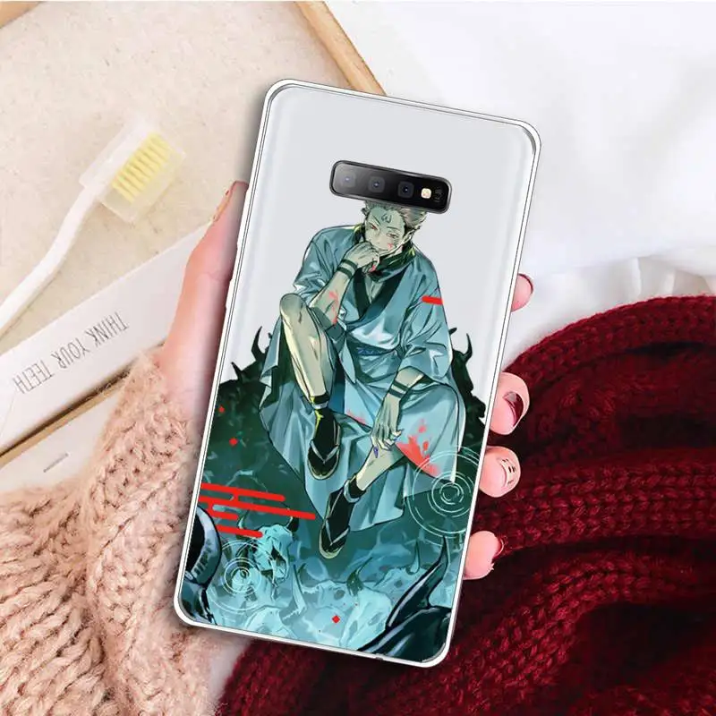

Jujutsu Kaisen Anime Gojo Satoru Phone Case Transparent for samsung A 21s 50 71 S 8 9 20 20fe note 10 20 ultra plus