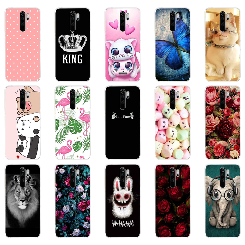 Чехол для Redmi Note 8 Pro силиконовый мягкий чехол global redmi pro Бампер Чехлы с принтом из