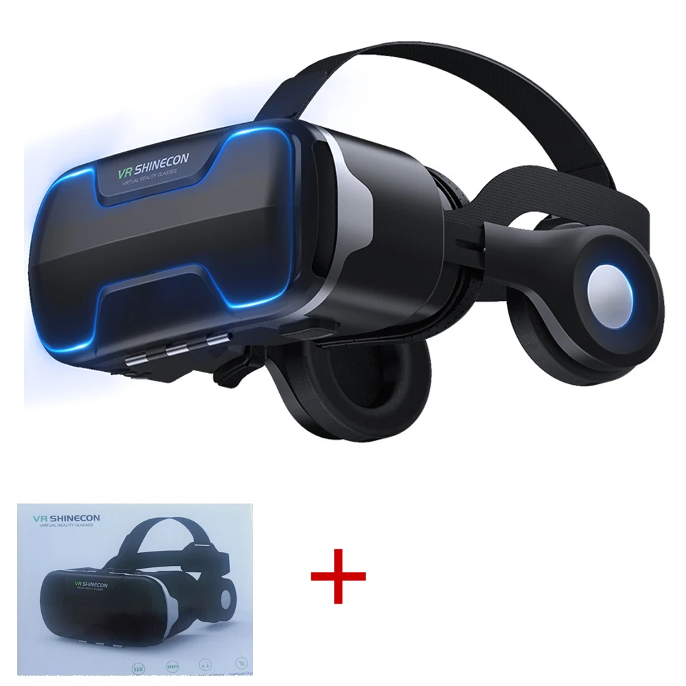 G02ED VR shinecon 8,0 стандартная версия и версия гарнитуры Виртуальная реальность 3D VR очки гарнитура для шлема Опциональный Контроллер - Цвет: Bundle 1